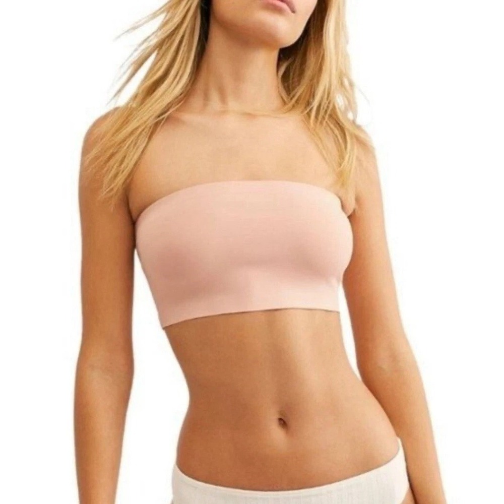 FREE PEOPLE Bralette Nina Bandeau Pink Salt Bra Size Medium NWT OB946877